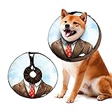 SuplutuX エリザベスカラー 犬 カラー 猫 浮き輪タイプ 首輪 ソフト 軽量 可愛い 調節可能 去勢手術 手術後のケア 引っ掻き 傷舐め防止 大型犬 中型犬 小型犬 ペット用品 (ブラウン, L)