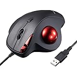 サンワダイレクト トラックボール マウス 有線 静音 5ボタン(戻る/進む) NOVA 400-MATB167