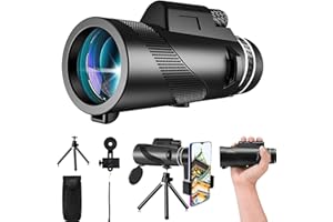 XINKSD 80x100 単眼望遠鏡 単眼鏡 スマートフォン対応三脚付き 防水霧 BAK4プリズムを搭載 FMCレンズ 簡単装着 高倍率 望遠鏡 運動会、コンサート ラ イブ 、バードウォッチング、スポーツ大会 日本語説明書