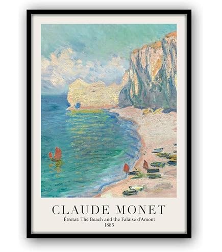 ★ ❣️送料無料❣️MONET ポスター Amazon.co.jp: モネ ヨットの絵 フレーム付 抽象画 ポスター