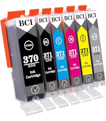 Amazon.co.jp: 洗浄 インクカートリッジ BCI-371+370/5MP 【 5色セット
