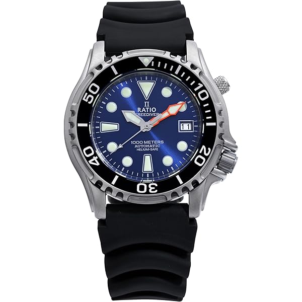 Amazon | レシオフリーダイバーヘリウムセーフ1000Mオレンジダイヤル