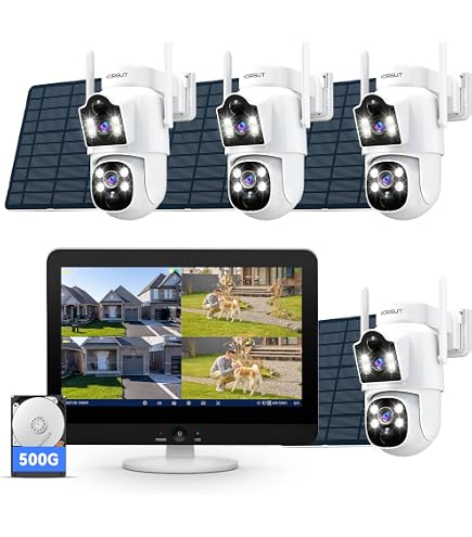 Amazon.co.jp: VORGUT 防犯カメラ 屋外 ソーラー 4台セット 2.4G/5GHz