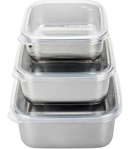 Amazon | Everusely - 蓋付きステンレススチール容器 - 5個セット