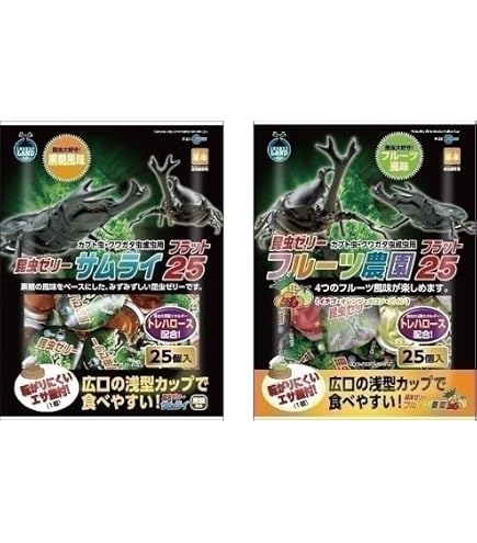 昆虫ゼリー Amazon | 昆虫ゼリー フルーツ農園 フラット25 25個入 | インセクト