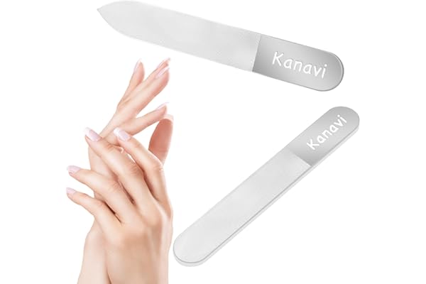 Kanavi Nail File, Nail Buffer, Made of Glass, Nail Shiner, Popular Item, Nail Care, Nursing Care, Children's Hygiene, Set of