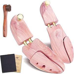 シューキーパー シューツリー レッドシダー 24.5～29.5cm ブラシ付 シワ伸ばし 型崩れ防止 調湿・脱臭・殺菌抗…