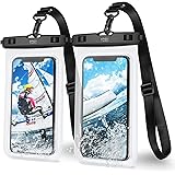 YOSH 二枚セット 2024新モデル スマホ防水ケース IPX8認定 ストラップ改良 海 プール 顔認証 スマホ保護 密封 お風呂用 7.0インチ対応 iPhone 15/14/13/12/11 X XR XS 8 7 Android/Xperia