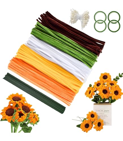 Amazon | 手芸モール ひまわりの手芸キット カラーモール 工作