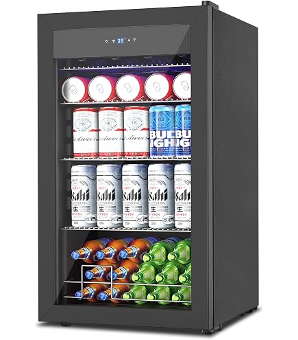 Amazon | 118L飲料用冷蔵庫クーラー、ミニバーキャビネット自立型超