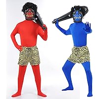 Amazon.co.jp: [SVNVIOZ] 節分 赤鬼 青鬼 コスプレ 6点セット お
