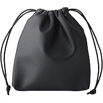 Amazon.co.jp: サボテンレザー 巾着バッグ(ブラック/縦約20.5cm