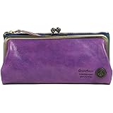 Amazon キュイールデソン スリム長財布 がま口 艶レザー Pois ポワ レディース キャメル Camel 欧州職人館 財布