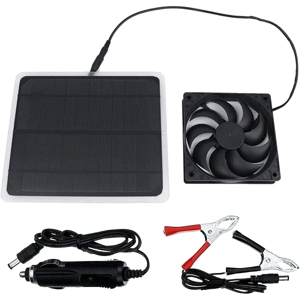 GOODSOZ 10W Solar Panel Fan Outdoor for 