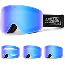 Amazon | [LECAGE] フリップ式 スノボ ゴーグル 防曇 UVカット くもり