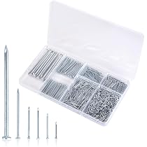 Nail Assortment Qualihome Kit - 500+ Finish, Wire, Common & Brad Nails ...