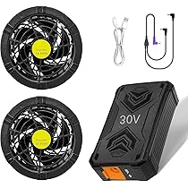Amazon.co.jp: 空調作業服 30V ファンバッテリーセット モバイル