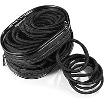 Amazon | IRIYULI ヘアゴム 4mm 大容量 髪ゴム 黒 60本/100本/60本