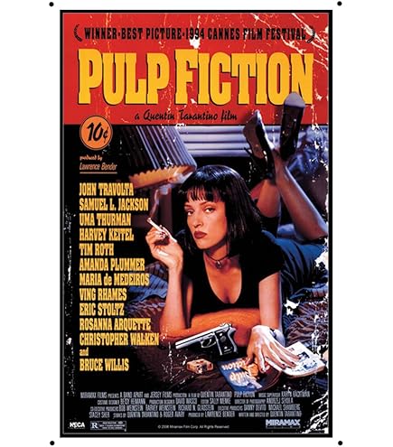 Amazon.co.jp: 【フレーム付-黒-】 映画ポスター パルプフィクション
