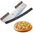AILUROPODA Pizza Cutter 14" Large Blade Rocker Very Sharp Pizza Slicer 30Cr14 Stainless Steel Pizza Knife with Comfort Grip W