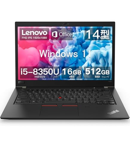 元 ThinkPad T480／i5 8世代／16GB／Win11／⑭型／ Amazon.co.jp: 【整備済み品】レノボ ノートパソコン Lenovo