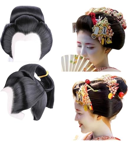 銀杏返し(黒髪、生え際網無しタイプ)中サイズ、中古舞踊かつら、大衆演劇かつら Amazon.co.jp: 日本髪かつら 銀杏返し 演劇 芸者 舞台 舞踊 : ビューティー