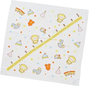 Amazon 西松屋 身長計入り 正方形表ガーゼバスタオル クマ ヒツジ パンダ イエロー ベビー用タオル ベビー マタニティ 通販