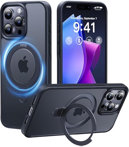 Magsafe対応 iPhone 15 Pro ケース 角度調整可能 ブラック Amazon.co.jp: 【2025最高傑作&定点360度回転】CASEKOO iPhone 15 Pro