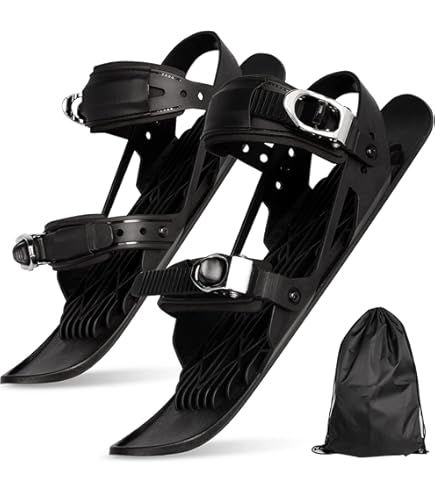 Amazon | SNOWFEET X - Mini Ski Skates for Snow The Short Skiboard