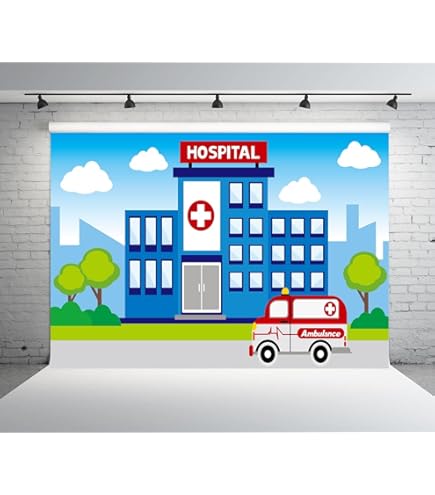 BELECO 2.1x1.5m Hospital Operating Room Backdrop — Polyester Fabric, Photo Studio Background For Parties
