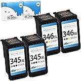 【サイインク】キヤノン用 BC-345/346シリーズ FINEカートリッジ 大容量版 BC-345XL ブラック×2本 + BC-346XL 3色カラー×2本 リサイクル(再生)インクカートリッジ 残量表示対応 対応機種:PIXUS TS3330 TS3130S TS3130 TS203 TR4530