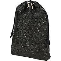 Amazon.co.jp: [印傳屋] 印伝 合切袋 巾着袋 マチ付 正絹紐 鹿革 紫地