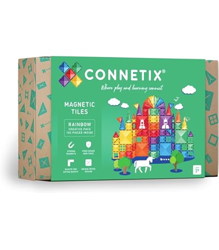 CONNETIX Magnetic Tiles Rainbow Motion Pack (24 Pieces) : Amazon