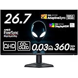 Dell AW2725DF 27インチ 有機EL Alienware ゲーミングモニター(3年間無輝点交換保証/QHD/QD-OLED/DP1.4×2,HDMI×1/DCI-P3 99.3%/縦横回転,高さ調整/0.03ms/360Hz/FreeSy