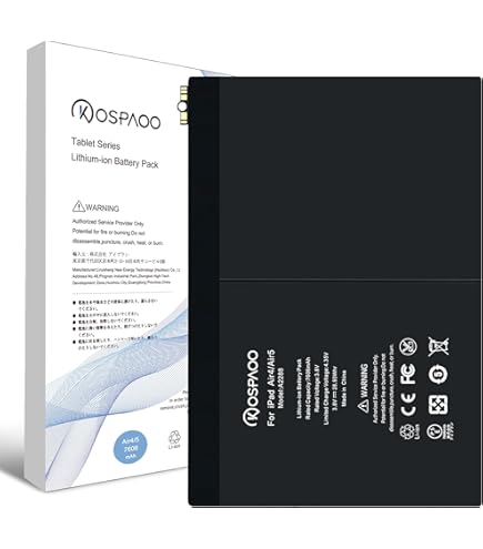 iPad Air 第5世代 64GB バッテリー84% 7WV4Y Amazon.com: BORSCELLOR A1484 A1474 Battery Compatible with iPad