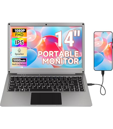 Amazon.co.jp: ELECROW 14インチ ポータブルモニター キーボード付き
