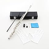 フルートセット 入門者向け 初心者用 学生 白銅製 練習 用 入門セット16穴 Cキー フルート演奏法説明書（日本語）付属