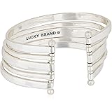 Lucky Brand Multi-Row Cuff Bracelet, Silver, One Size, Metal
