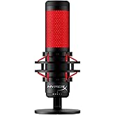 HyperX QuadCast USB Microphone, Red/Black, 4P5P6AA