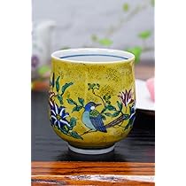 Amazon | 和座の蔵 おしゃれ 九谷焼 湯呑み 吉田屋花鳥 湯呑み茶碗