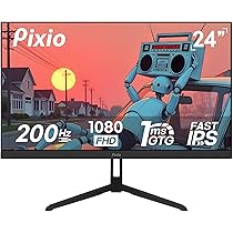 ピクシオPixio モニター 24.5 FullHD FastIPS 280Hz Pixio PX248 Wave | 24 inch 1080p 200Hz 1ms (GTG) FAST IPS