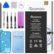 Amazon | KOSPAOO for iPhone 15 バッテリー 交換 大容量3600mAh 3.876