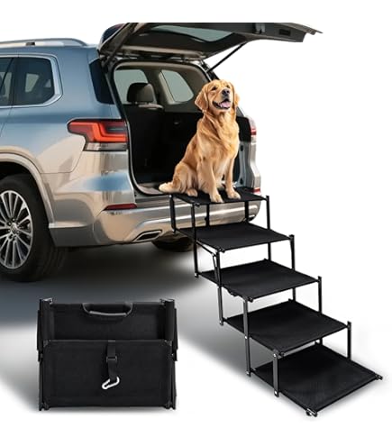 Amazon | DOG WooF 折り畳み式 アルミ製 ドッグステップ 車 カー