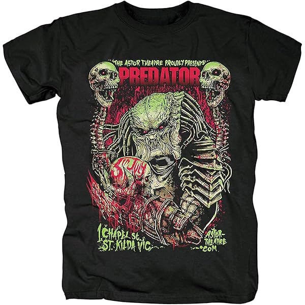 Amazon | Tシャツ メンズ レディース Predator プレデター 夏服 丸襟
