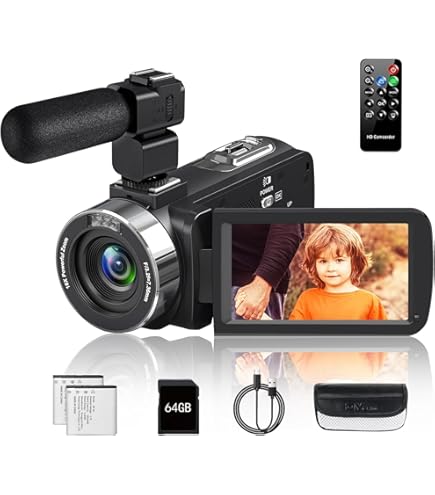 Amazon | ビデオカメラ 4K30FPS 48MP 18Xデジタルズーム IRナイト