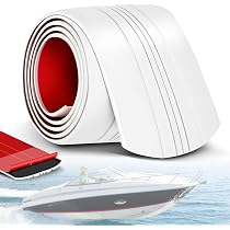 Keel Protector Strip For Boats - 4.84" W X 6.4' L, White Rubber Guard For Fiberglass/Aluminum Hulls - View #5