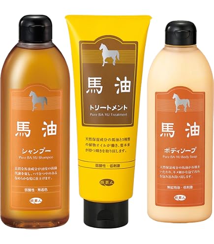 Amazon | アズマ商事 馬油 シャンプー/トリートメント 詰替え用セット