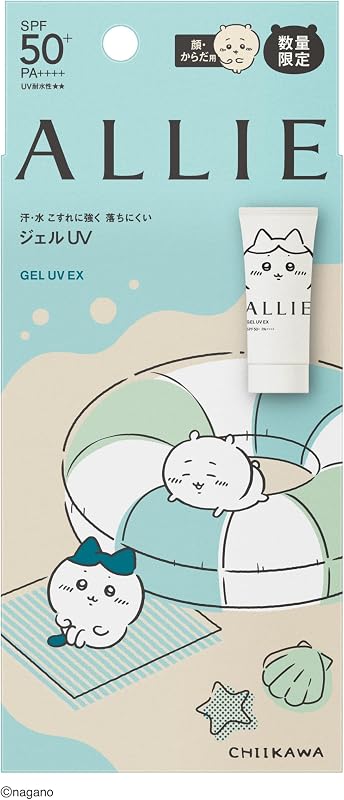 ALLIE Chrono Beauty Gel UV EX (Chiwaa Limited Package) (SPF50+PA++++) (Fresh Gel) (Moisture) (Non-sticky) (Decollete / Nape Full Body) (Glossy Skin) (Sweat / Water / Abrasion Resistant)