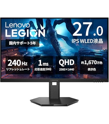 Amazon.co.jp: Lenovo ゲーミングモニター Legion 27-15 27インチ/フル