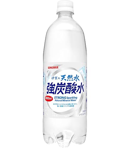 Amazon.co.jp: サンガリア 伊賀の天然水 強炭酸水 1Lペットボトル×12本